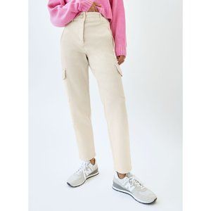 Aritzia Wilfred Free Cream Modern Cargo Pants 2